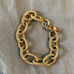 J.Crew Factory Gold Pavé Link Bracelet